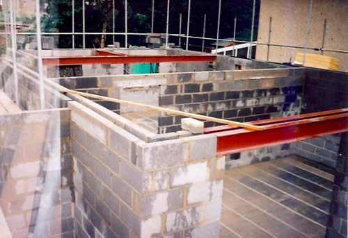 preparation ready to take first floor joists