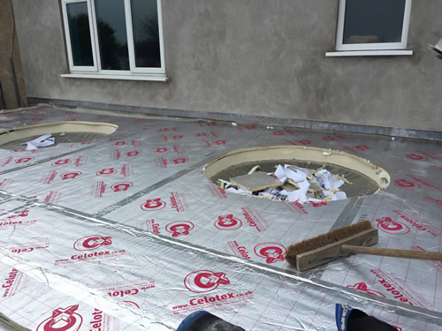 roof insulation for rear roof structure