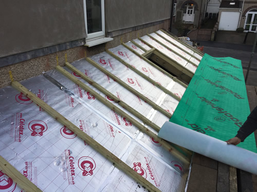 insulation for side warm roof structure