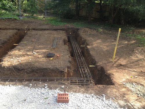 foundation preparation for newbuild triple garage