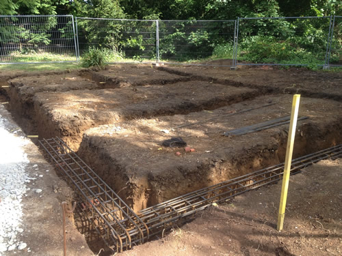 foundation preparation for newbuild triple garage