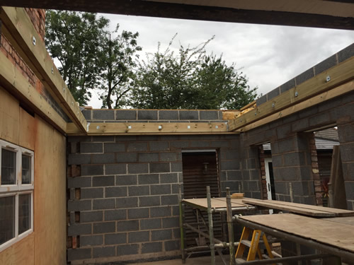 Roof structure in preparation for glazed lantern